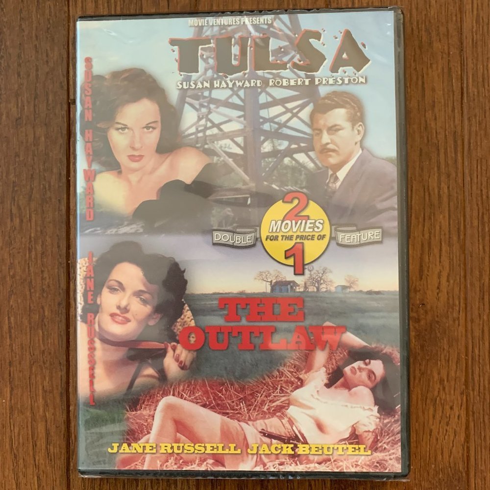 New Tulsa The Outlaw Double Feature DVD Western Action